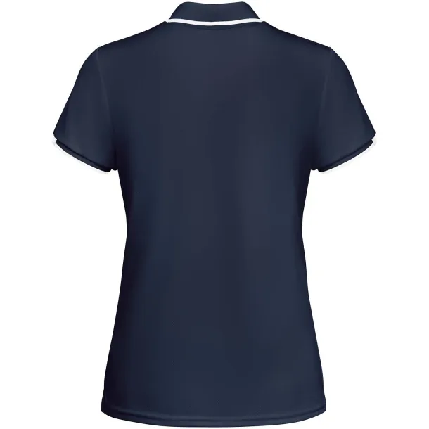 Tamil ženska sportska polo majica s kratkim rukavima - Roly Navy Blue Bijela
