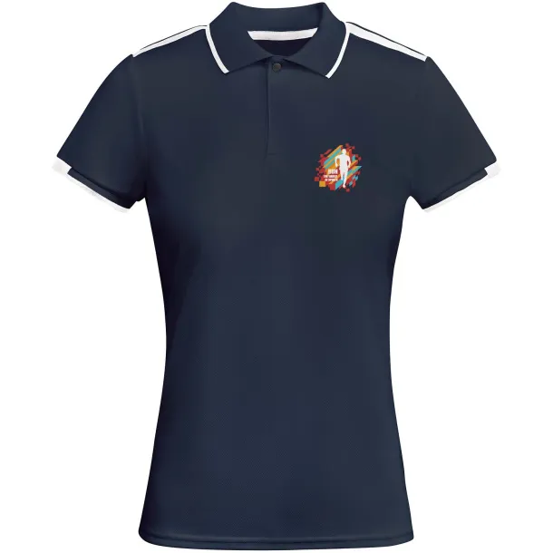 Tamil ženska sportska polo majica s kratkim rukavima - Roly Navy Blue Bijela
