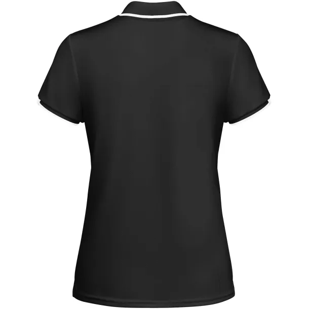 Tamil ženska sportska polo majica s kratkim rukavima, 140 g/m2 - Roly Crna Bijela