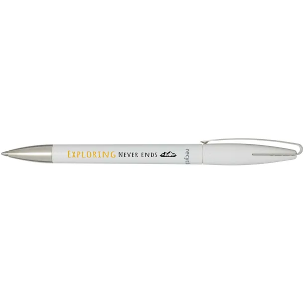 Ana recycled plastic ballpoint pen (blue ink) - Marksman White