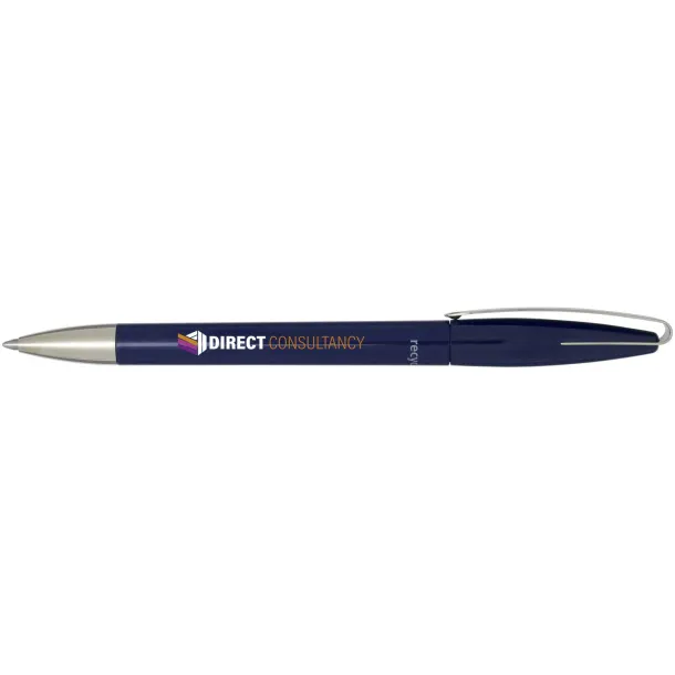Ana recycled plastic ballpoint pen (blue ink) - Marksman Navy Blue