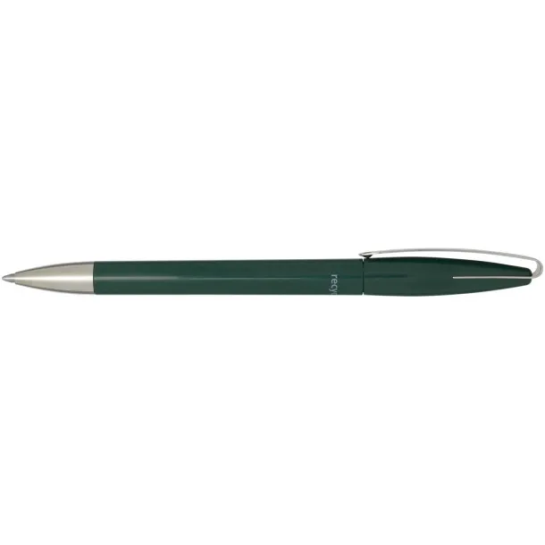 Ana recycled plastic ballpoint pen (blue ink) - Marksman Forest green
