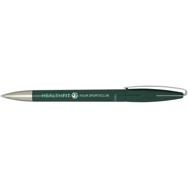 Ana recycled plastic ballpoint pen (blue ink) - Marksman Forest green