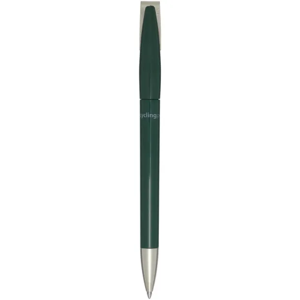 Ana recycled plastic ballpoint pen (blue ink) - Marksman Forest green