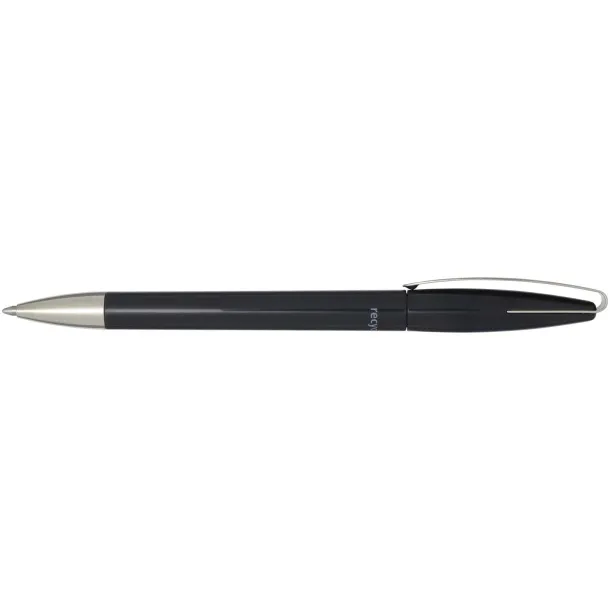 Ana recycled plastic ballpoint pen (blue ink) - Marksman Crna