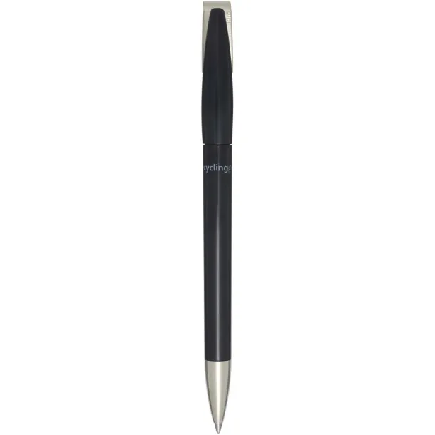 Ana recycled plastic ballpoint pen (blue ink) - Marksman Solid black