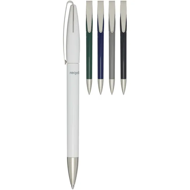 Ana recycled plastic ballpoint pen (blue ink) - Marksman Crna
