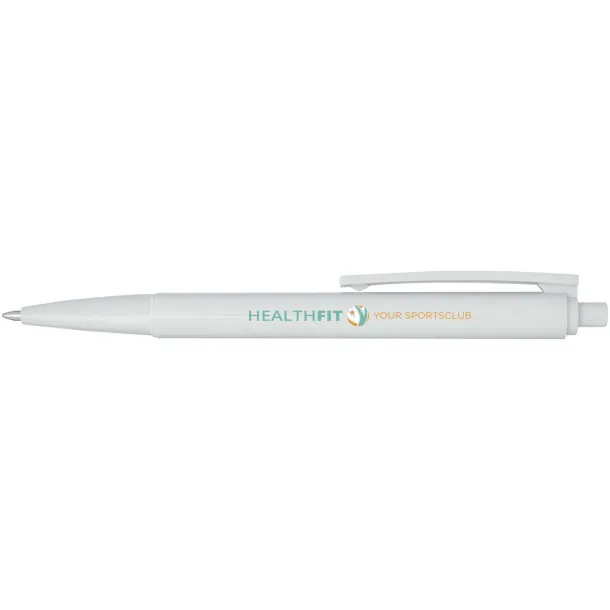 Elsa recycled plastic ballpoint pen (black ink) - Marksman White