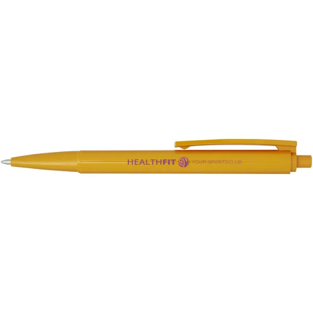 Elsa recycled plastic ballpoint pen (black ink) - Marksman Yellow