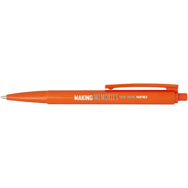 Elsa recycled plastic ballpoint pen (black ink) - Marksman Orange