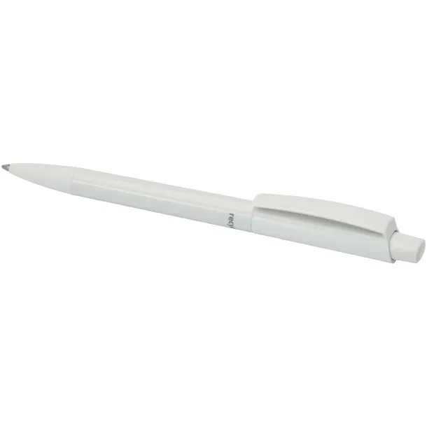 Martha recycled plastic ballpoint pen (blue ink) - Marksman White