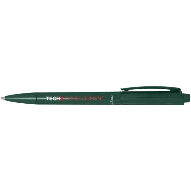 Martha recycled plastic ballpoint pen (blue ink) - Marksman Šumski zelena