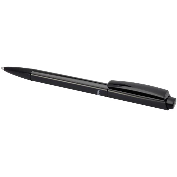 Martha recycled plastic ballpoint pen (blue ink) - Marksman Crna