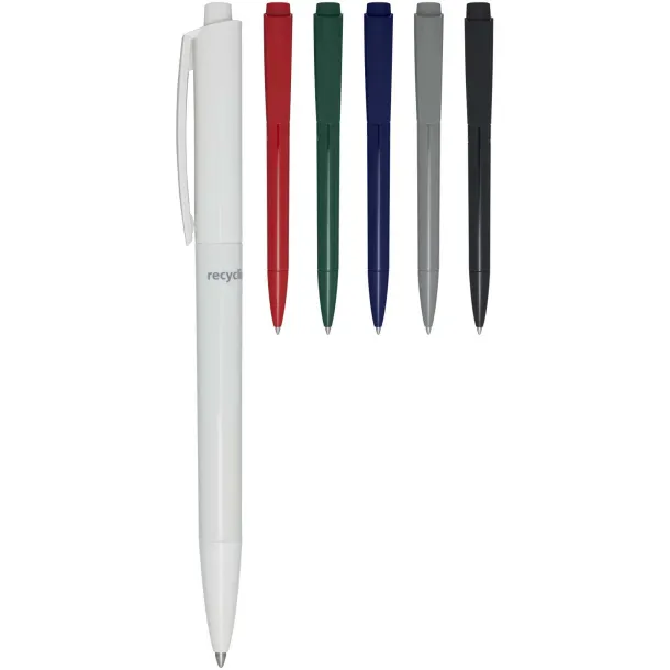 Martha recycled plastic ballpoint pen (blue ink) - Marksman Crna