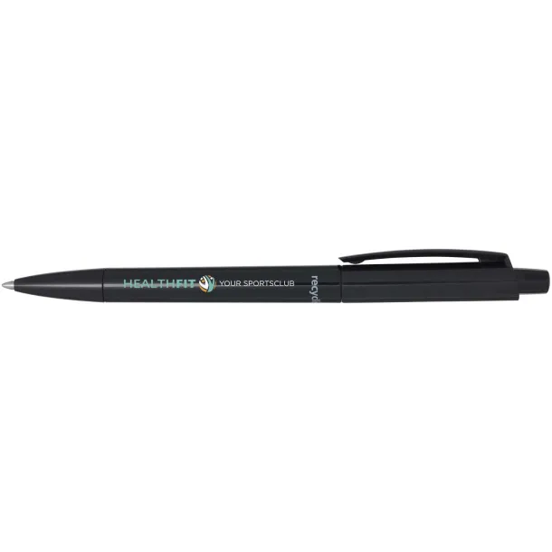 Martha recycled plastic ballpoint pen (blue ink) - Marksman Crna