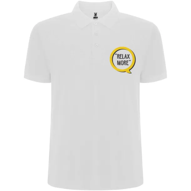 Pegaso Premium short sleeve men's polo - Roly White