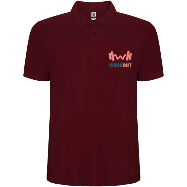 Pegaso Premium short sleeve men's polo - Roly Garnet