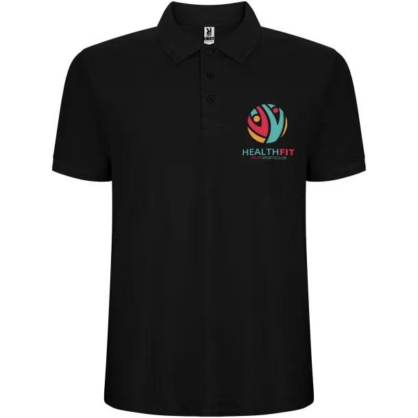 Pegaso Premium short sleeve men's polo - Roly Solid black