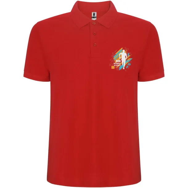 Pegaso Premium muška polo majica kratkih rukava, 220 g/m² - Roly Crvena