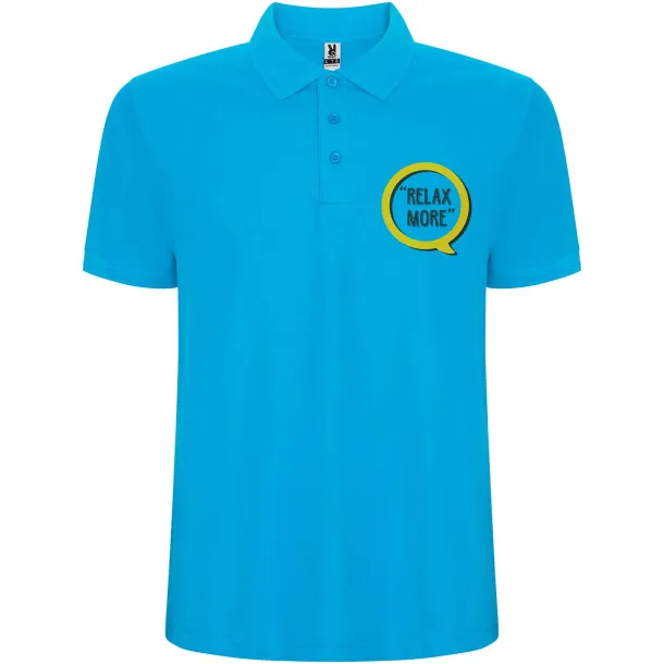 Pegaso Premium short sleeve men's polo - Roly Turquois