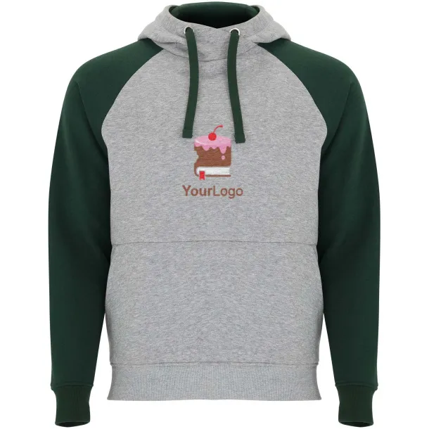 Badet dječji dvobojni hoodie, 280 g/m2 - Roly Heather grey Zelena