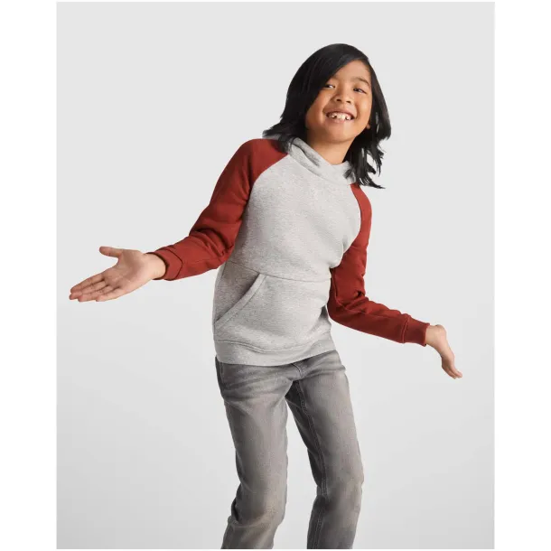 Badet kids two-tone hoodie - Roly Heather grey Red