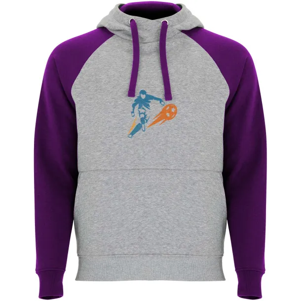 Badet dječji dvobojni hoodie, 280 g/m2 - Roly Heather grey Ljubičasta