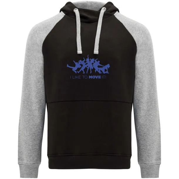 Badet kids two-tone hoodie - Roly Crna Heather grey