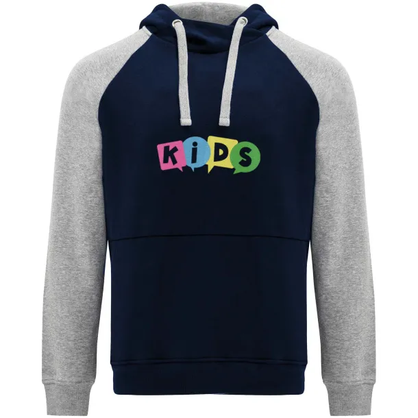 Badet dječji dvobojni hoodie, 280 g/m2 - Roly Mornarski plava Heather grey
