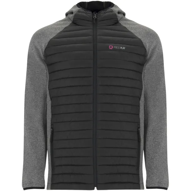 Minsk unisex hybrid insulated jacket - Roly Solid black Heather black