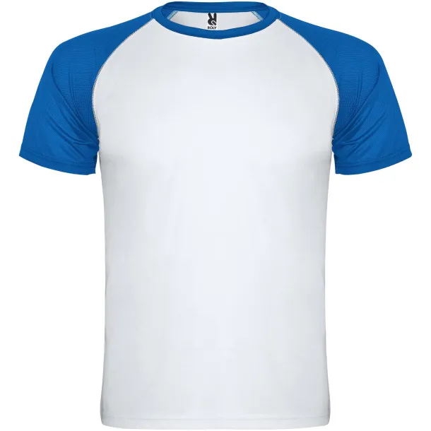 Indianapolis short sleeve kids sports t-shirt - Roly White Royal blue