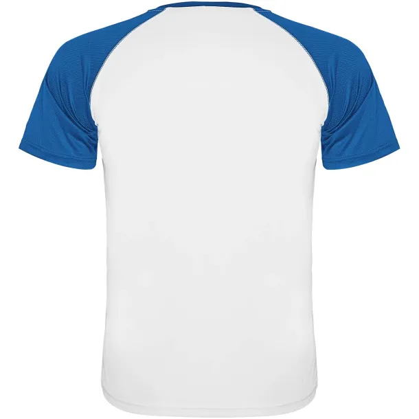 Indianapolis short sleeve kids sports t-shirt - Roly White Royal blue