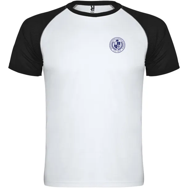 Indianapolis dječja sportska majica kratkih rukava - Roly Bijela Solid black