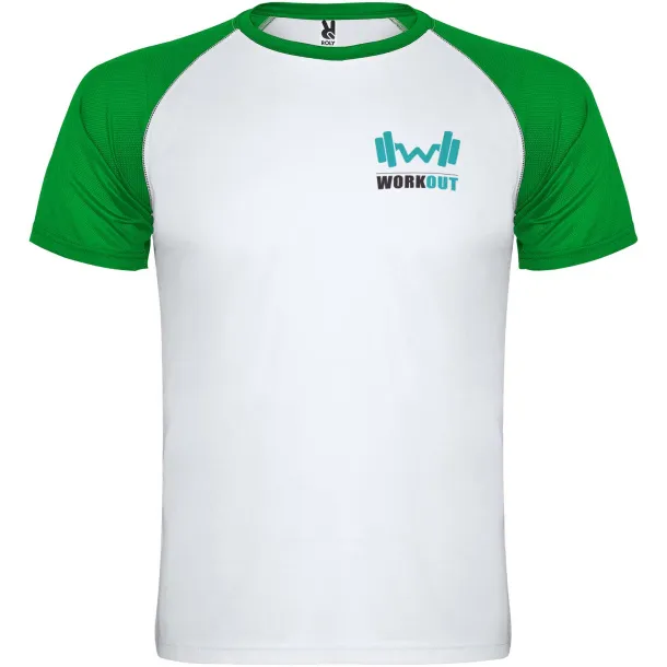 Indianapolis short sleeve kids sports t-shirt - Roly White Fern green