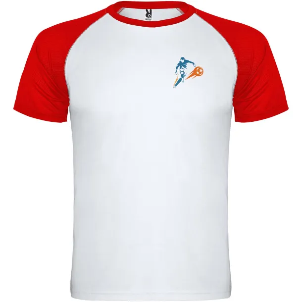 Indianapolis short sleeve kids sports t-shirt - Roly White Red