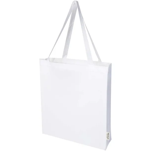 Madras torba s umetkom od GRS recikliranog pamuka,140 g/m² Bijela