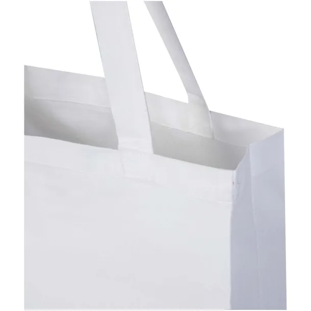 Madras torba s umetkom od GRS recikliranog pamuka,140 g/m² Bijela