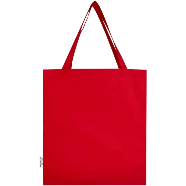 Madras torba s umetkom od GRS recikliranog pamuka,140 g/m² Crvena