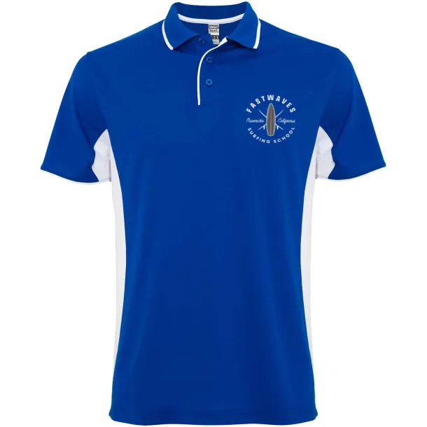Montmelo unisex sportska polo majica s kratkim rukavima - Roly Kraljevski plava Bijela