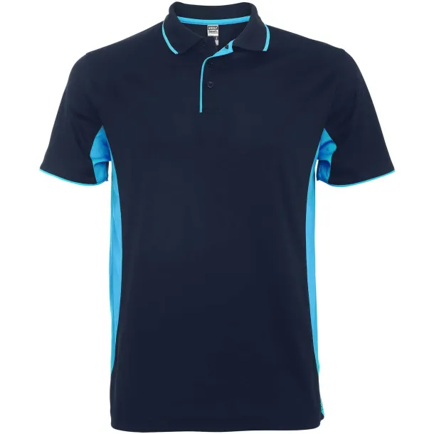 Montmelo unisex sportska polo majica s kratkim rukavima - Roly Navy Blue Sky blue