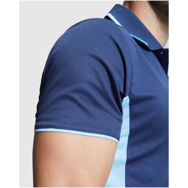 Montmelo unisex sportska polo majica s kratkim rukavima - Roly Navy Blue Sky blue