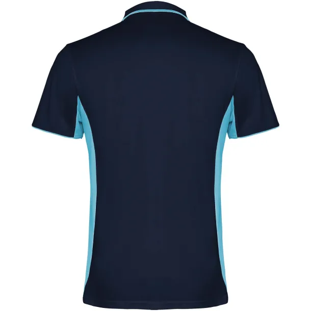 Montmelo unisex sportska polo majica s kratkim rukavima - Roly Navy Blue Sky blue