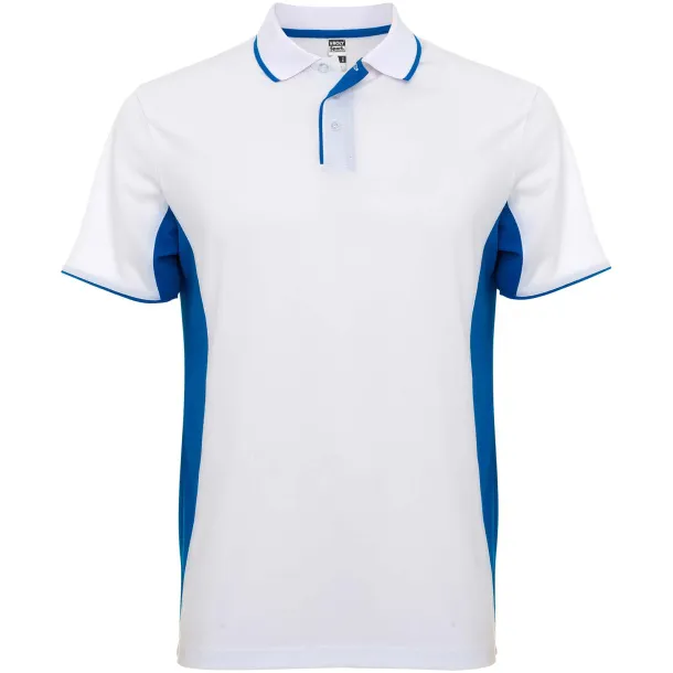 Montmelo unisex sportska polo majica s kratkim rukavima - Roly Bijela Kraljevski plava