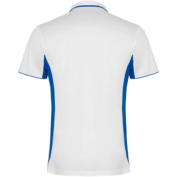 Montmelo unisex sportska polo majica s kratkim rukavima - Roly Bijela Kraljevski plava