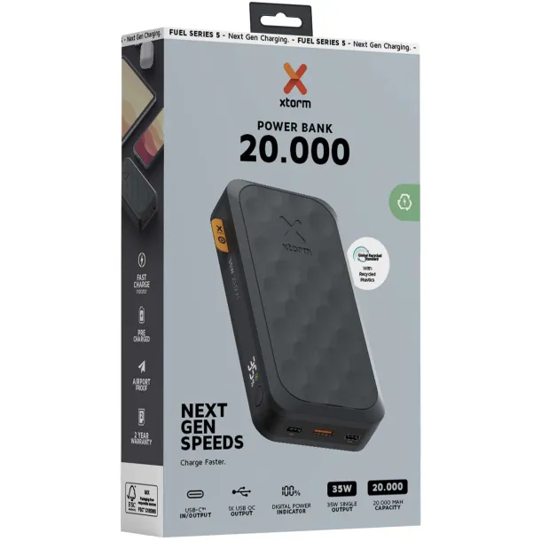 Xtorm FS520 Fuel Series 20.000 mAh 35W power bank - Xtorm Transparent black