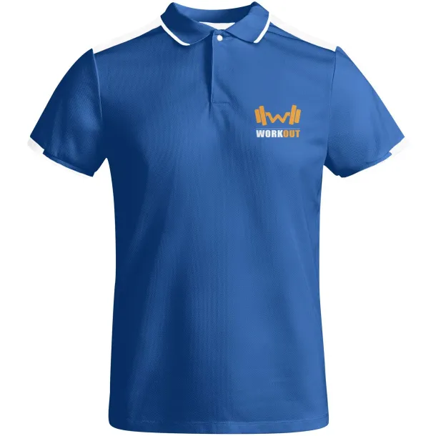 Tamil short sleeve men's sports polo - Roly Royal blue White