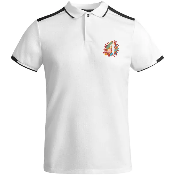 Tamil muška sportska polo majica kratkih rukava - Roly Bijela Solid black