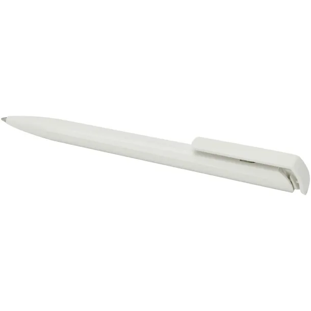 Lucia recycled plastic ballpoint pen (blue ink) - Marksman White