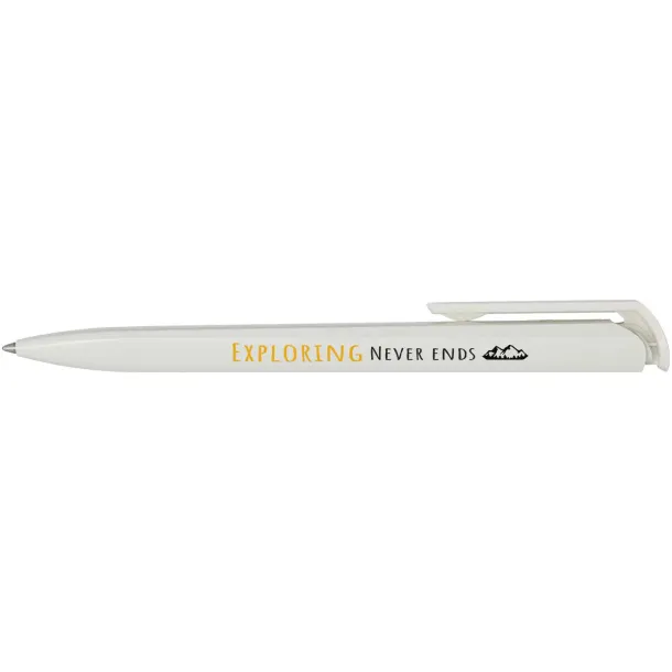 Lucia recycled plastic ballpoint pen (blue ink) - Marksman White