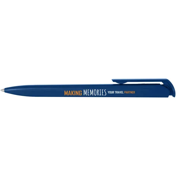 Lucia recycled plastic ballpoint pen (blue ink) - Marksman Blue